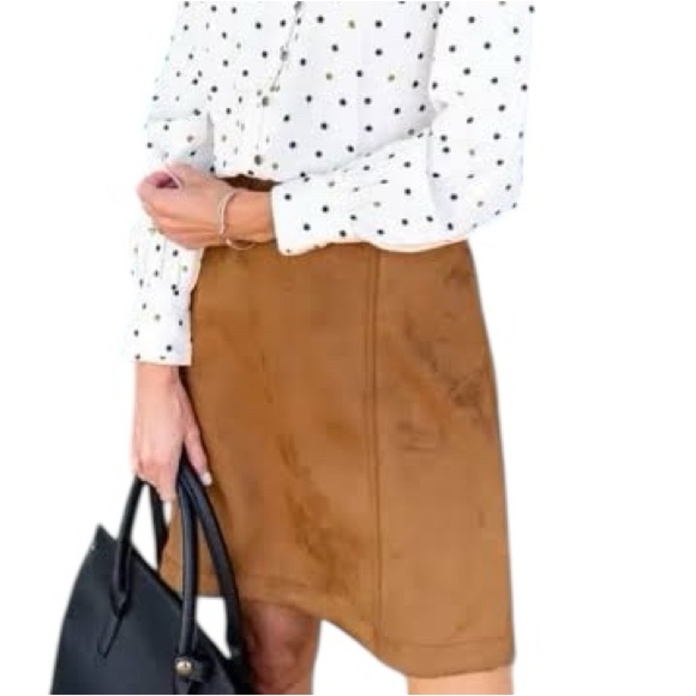 LOFT Tan Mini Skirt